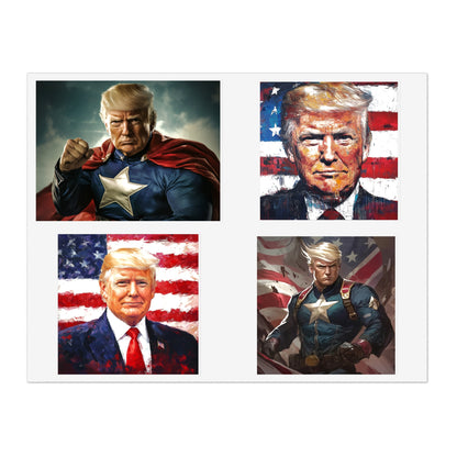 Donald Trump Patriotic Sticker Set, 10pcs