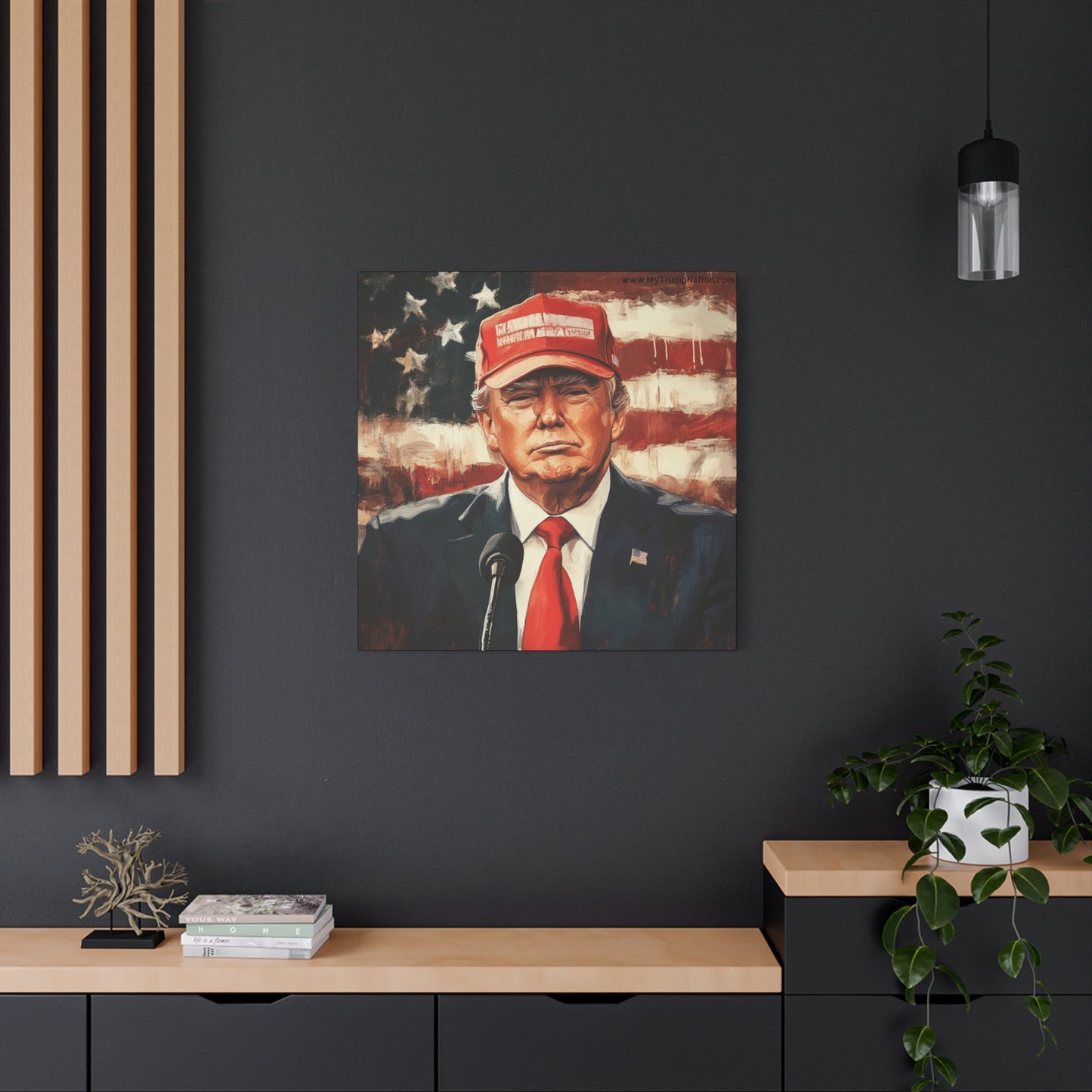 Patriotic Matte Canvas Art - Trump 2024 Wall Decor