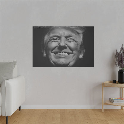 Donald Trump Black & White Canvas Art