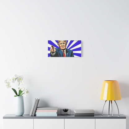 Political Canvas Art - Vintage Trump Design 12x8"