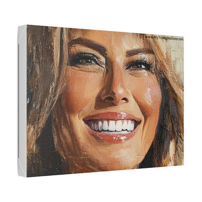 Melania Trump Smiling Portrait Canvas Art