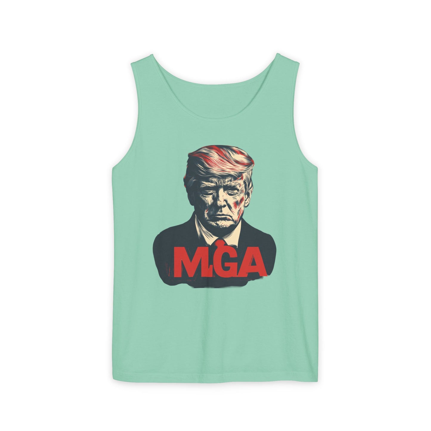Unisex Garment-Dyed Tank Top - MAGA Graphic Tee for Political Enthusiasts