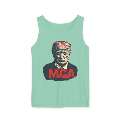 Unisex Garment-Dyed Tank Top - MAGA Graphic Tee for Political Enthusiasts