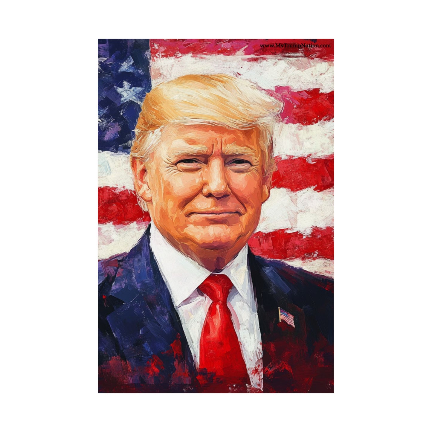Patriotic Donald Trump Matte Vertical Poster - Bold Artwork for Home and Office Decor