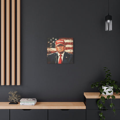 Patriotic Matte Canvas Art - Trump 2024 Wall Decor
