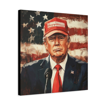 Patriotic Matte Canvas Art - Trump 2024 Wall Decor