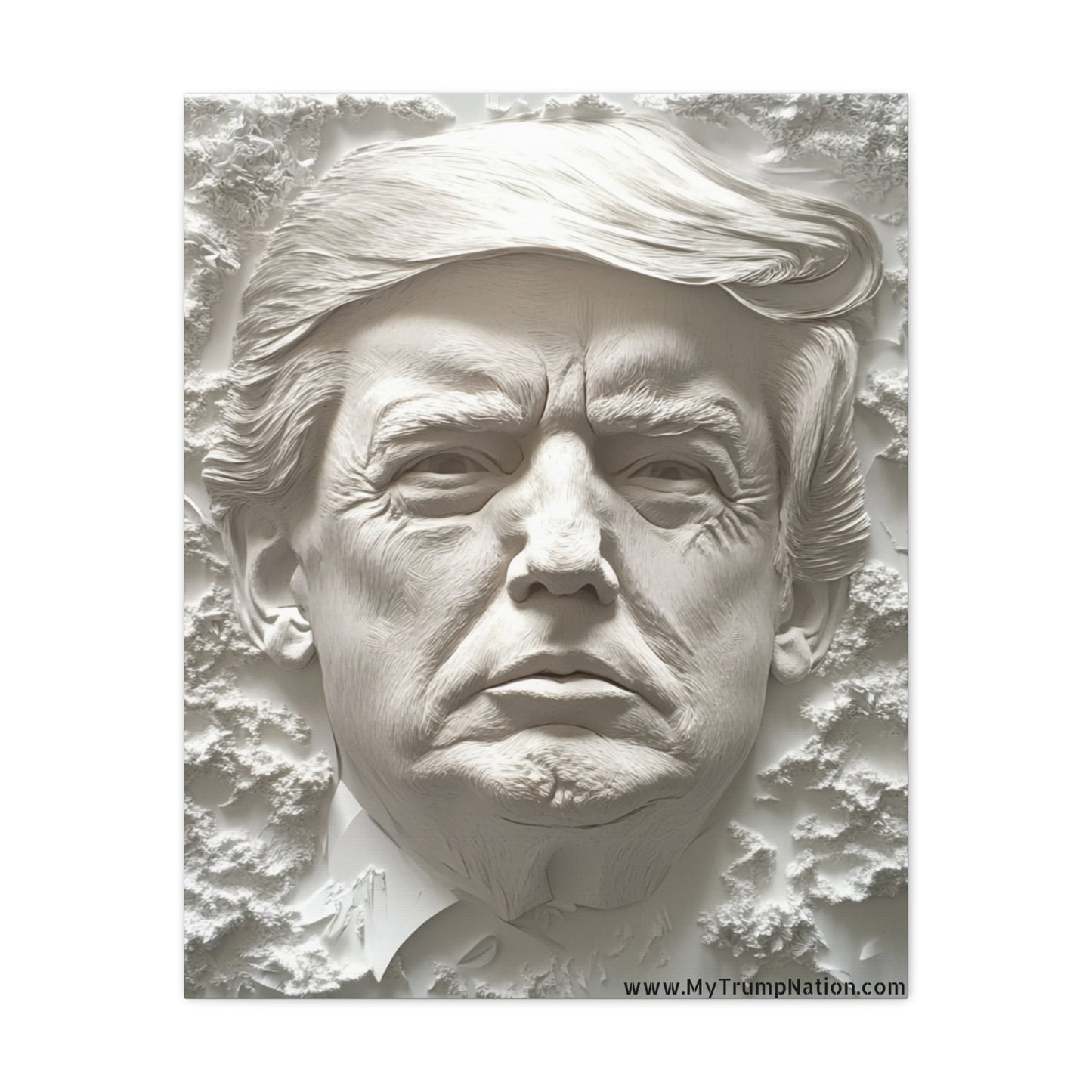 Artistic Matte Canvas Wall Art - Donald Trump 3D Relief Design