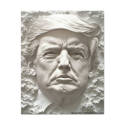 Artistic Matte Canvas Wall Art - Donald Trump 3D Relief Design