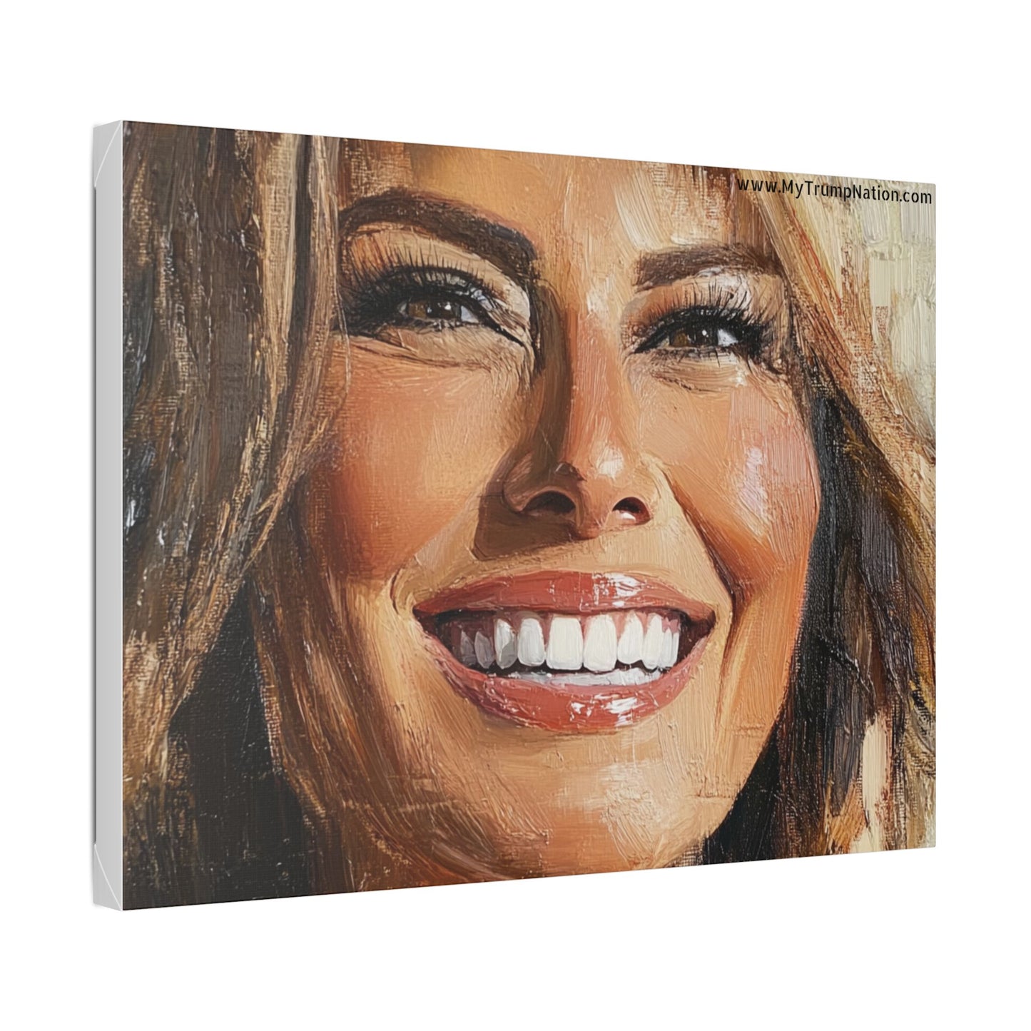 Melania Trump Smiling Portrait Canvas Art
