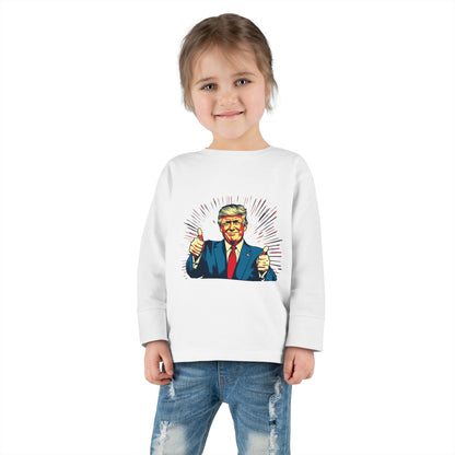 Toddler Long Sleeve Tee - "Best Grandma" Trump Design