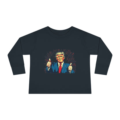 Toddler Long Sleeve Tee - "Best Grandma" Trump Design