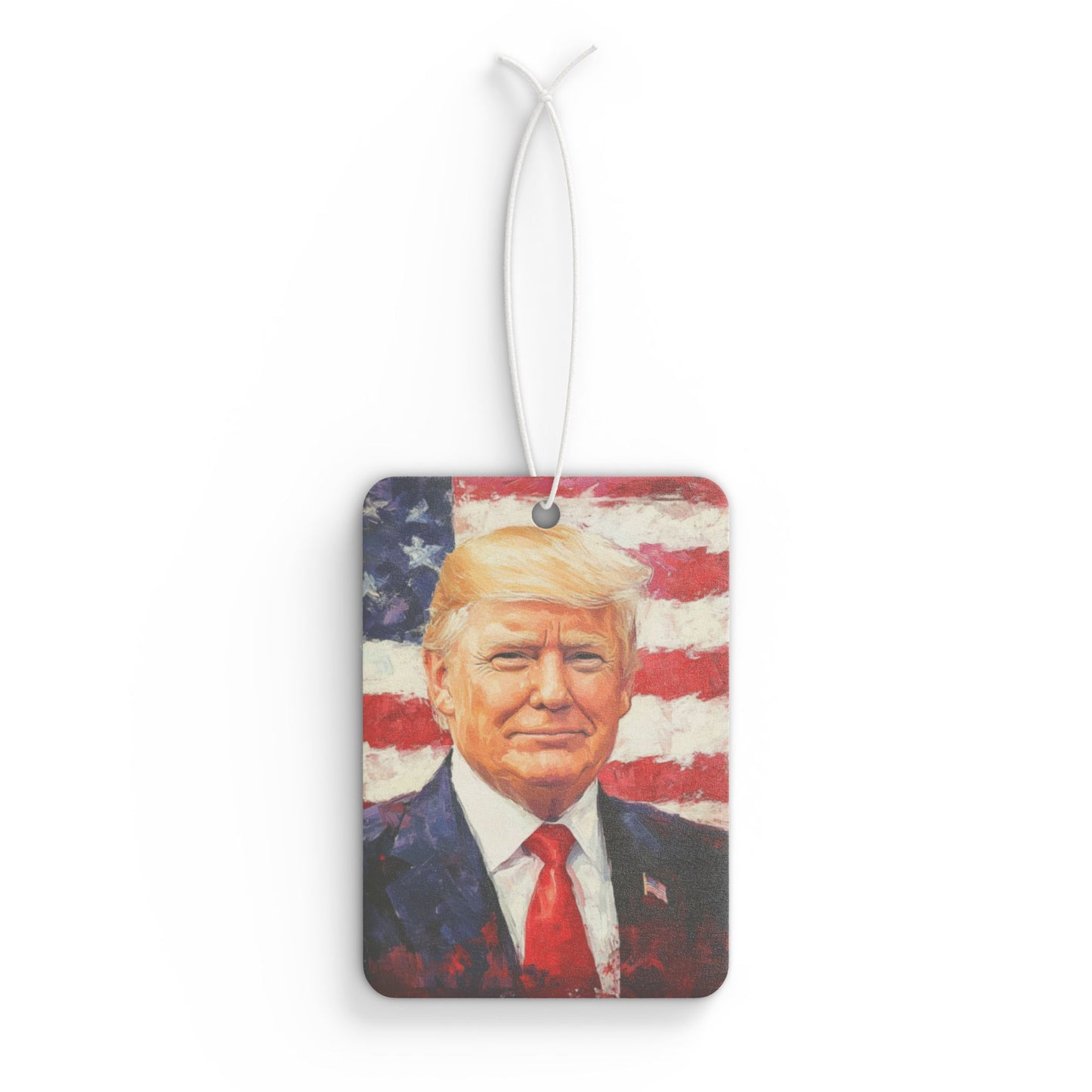 Patriotic Car Air Freshener with Presidential Design