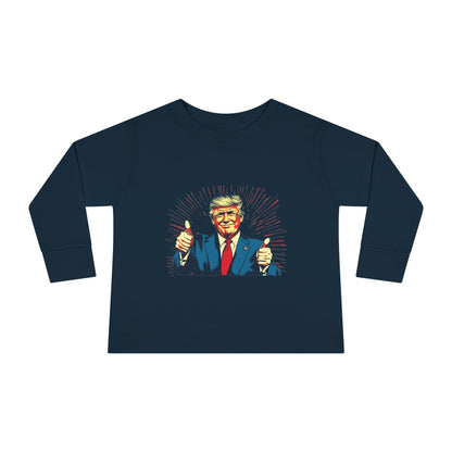Toddler Long Sleeve Tee - "Best Grandma" Trump Design