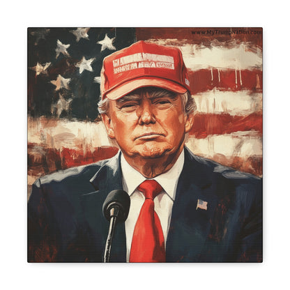 Patriotic Matte Canvas Art - Trump 2024 Wall Decor