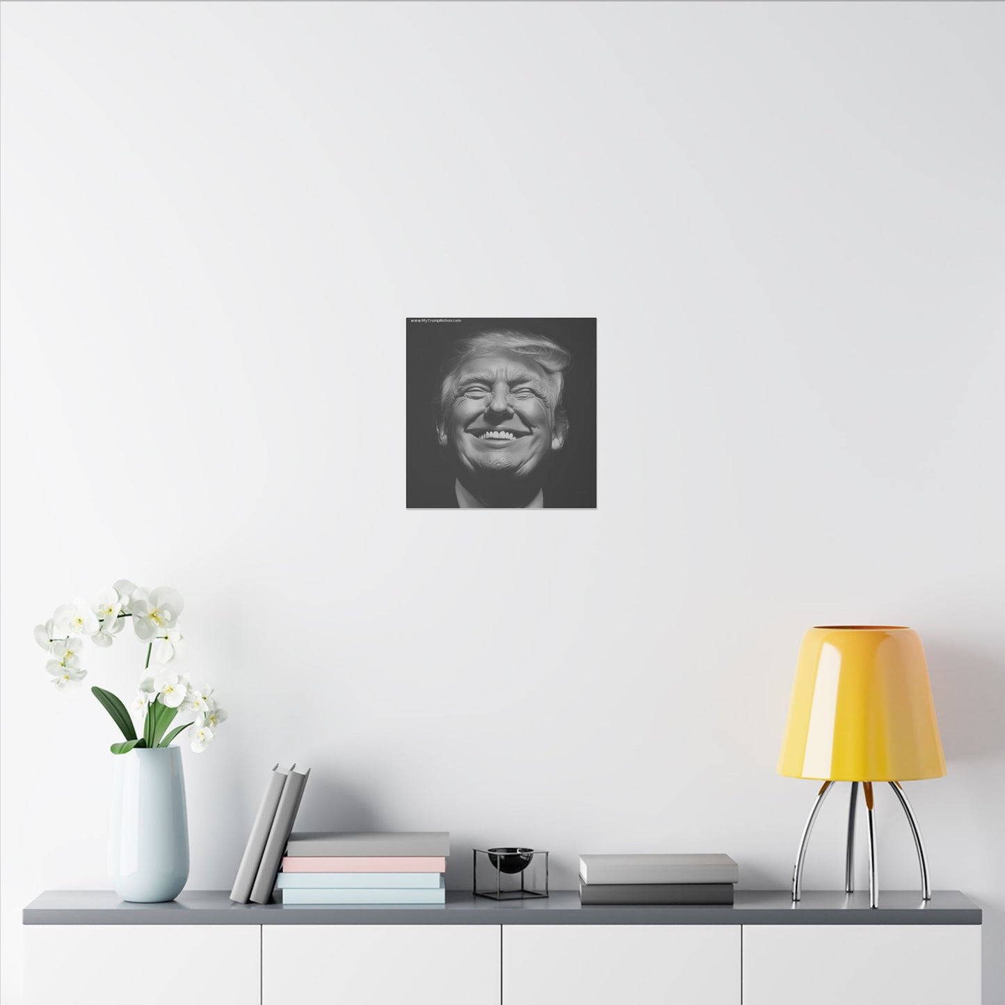 Donald Trump Black & White Canvas Art