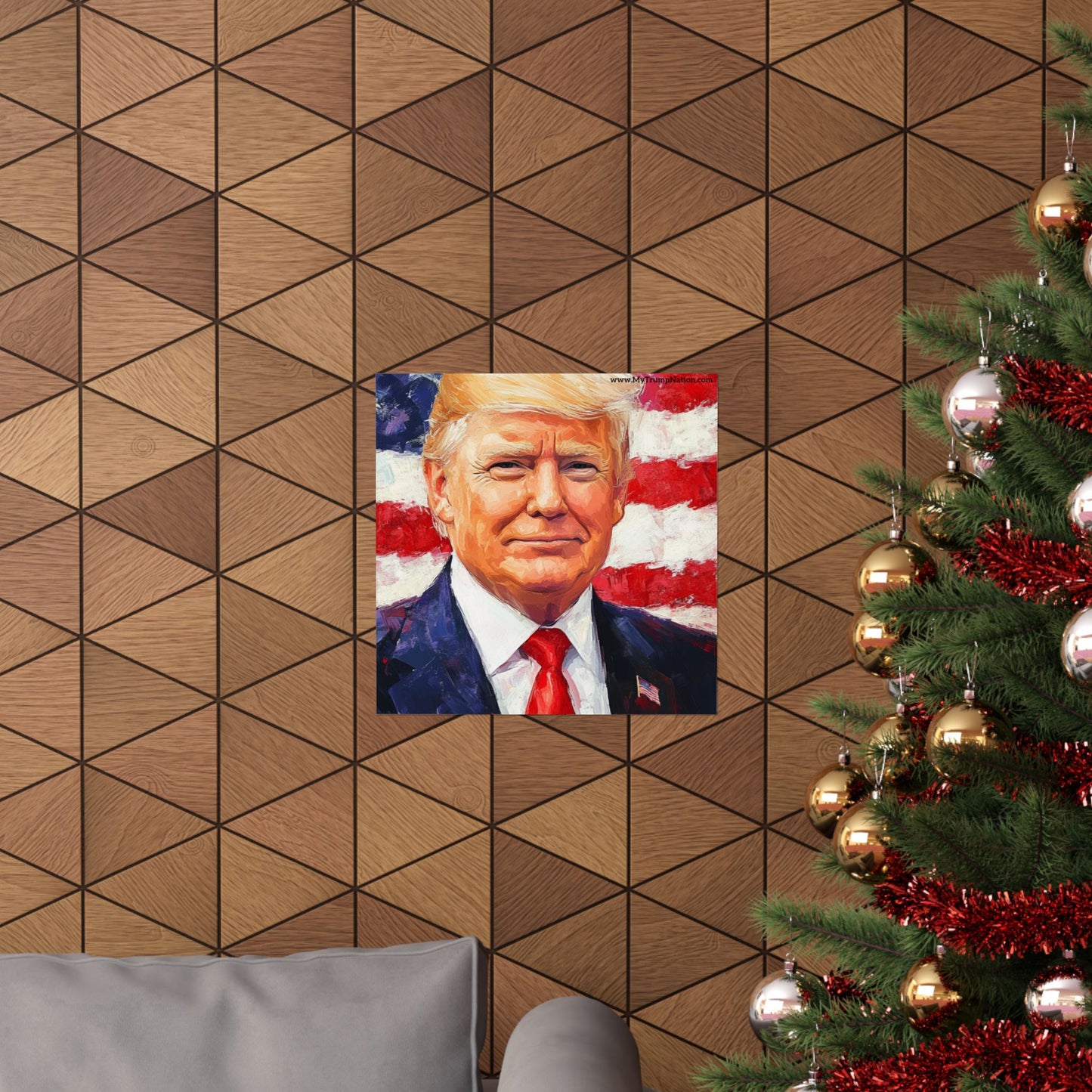 Patriotic Donald Trump Matte Vertical Poster - Bold Artwork for Home and Office Decor